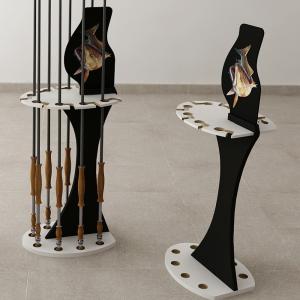 IRON DISPLAY 8 RODS SEATS MODEL 1