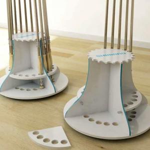 ROUND S 20 RODS SEATS WHITE