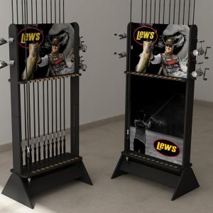 WOOD WITH CARDBOARD PANELS 24 RODS & 4 REELS