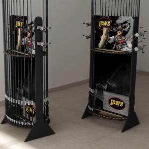 WOOD WITH CARDBOARD PANELS 36 RODS & 4 REELS